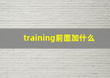 training前面加什么