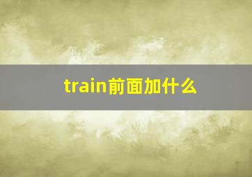 train前面加什么