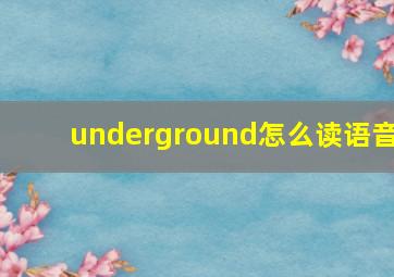 underground怎么读语音