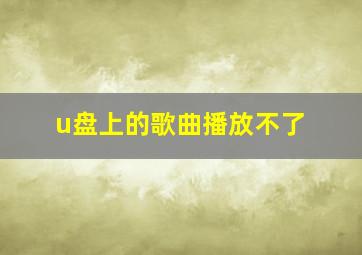 u盘上的歌曲播放不了