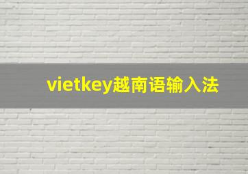 vietkey越南语输入法