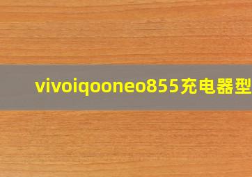 vivoiqooneo855充电器型号