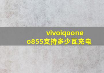 vivoiqooneo855支持多少瓦充电