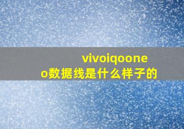 vivoiqooneo数据线是什么样子的