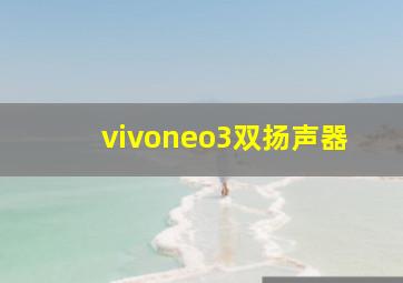 vivoneo3双扬声器