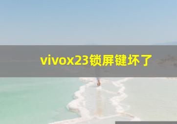 vivox23锁屏键坏了