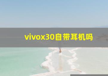 vivox30自带耳机吗