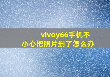 vivoy66手机不小心把照片删了怎么办