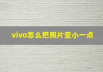 vivo怎么把照片变小一点