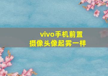 vivo手机前置摄像头像起雾一样