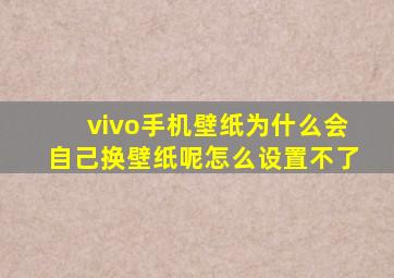 vivo手机壁纸为什么会自己换壁纸呢怎么设置不了