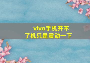 vivo手机开不了机只是震动一下