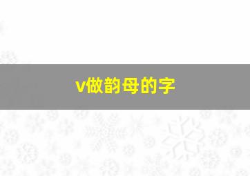 v做韵母的字