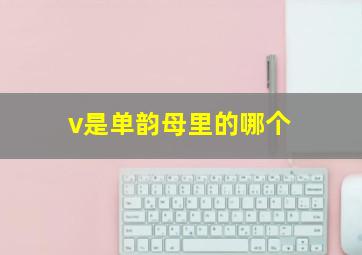 v是单韵母里的哪个