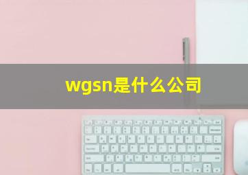 wgsn是什么公司