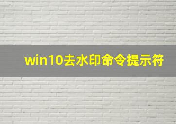 win10去水印命令提示符