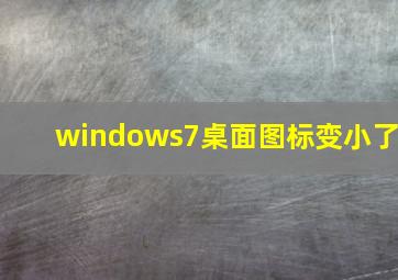 windows7桌面图标变小了