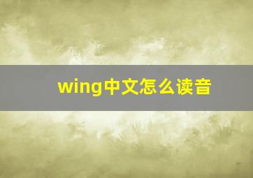 wing中文怎么读音