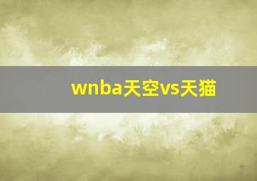 wnba天空vs天猫