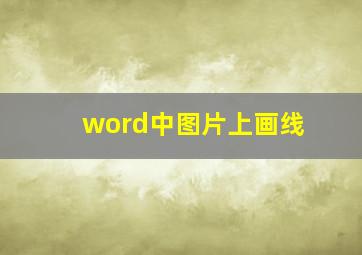 word中图片上画线