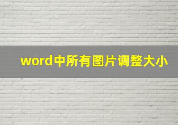 word中所有图片调整大小