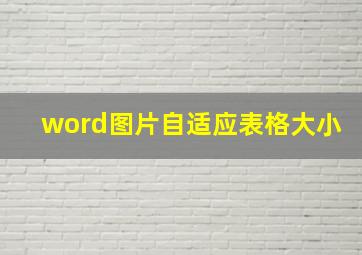 word图片自适应表格大小