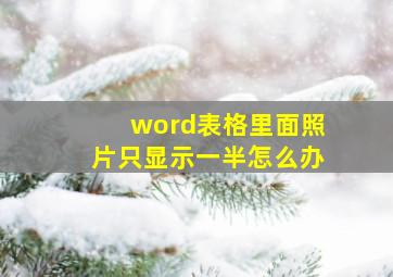 word表格里面照片只显示一半怎么办