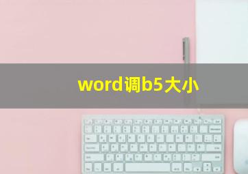 word调b5大小