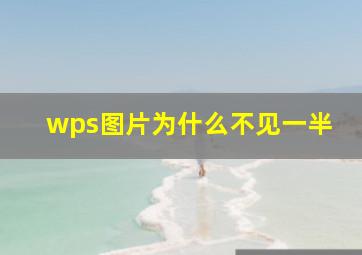 wps图片为什么不见一半