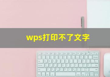 wps打印不了文字