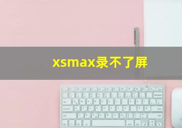 xsmax录不了屏