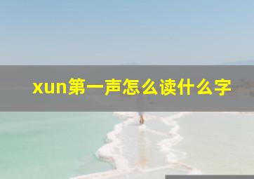 xun第一声怎么读什么字