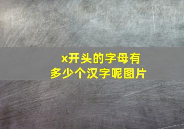 x开头的字母有多少个汉字呢图片