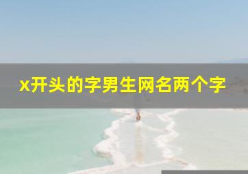 x开头的字男生网名两个字