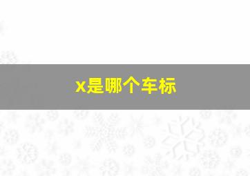 x是哪个车标