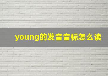 young的发音音标怎么读