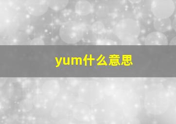 yum什么意思