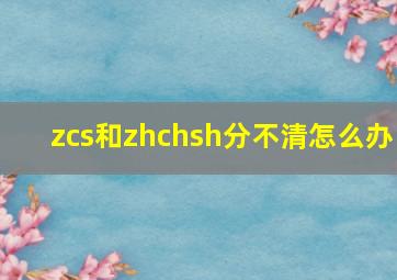 zcs和zhchsh分不清怎么办