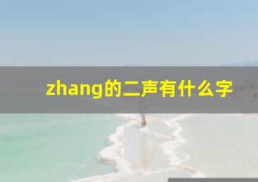 zhang的二声有什么字