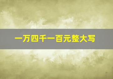 一万四千一百元整大写