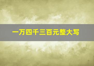 一万四千三百元整大写