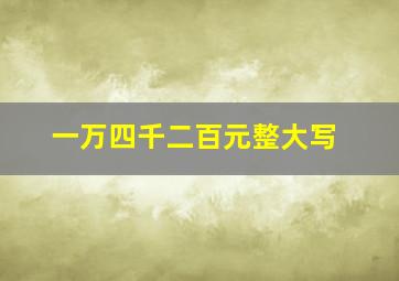 一万四千二百元整大写