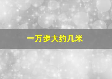 一万步大约几米