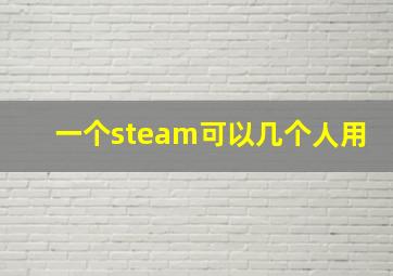 一个steam可以几个人用