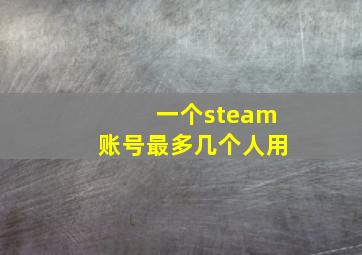 一个steam账号最多几个人用