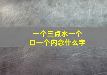 一个三点水一个口一个内念什么字