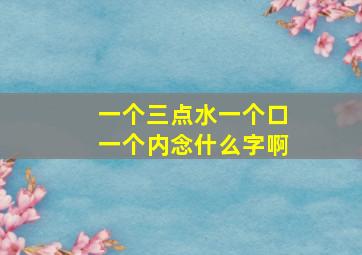 一个三点水一个口一个内念什么字啊