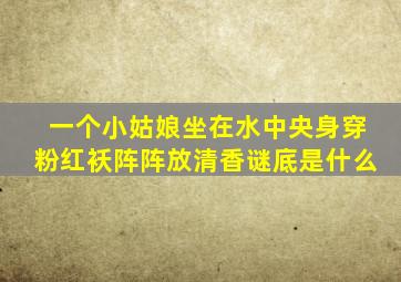 一个小姑娘坐在水中央身穿粉红袄阵阵放清香谜底是什么