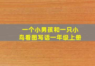 一个小男孩和一只小鸟看图写话一年级上册