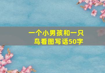 一个小男孩和一只鸟看图写话50字